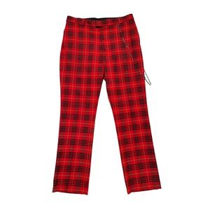 Plaid Crystal Chain Punk Pant - image 1